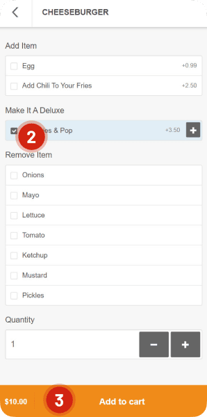 Online Order Restaurant Step 2 and 3