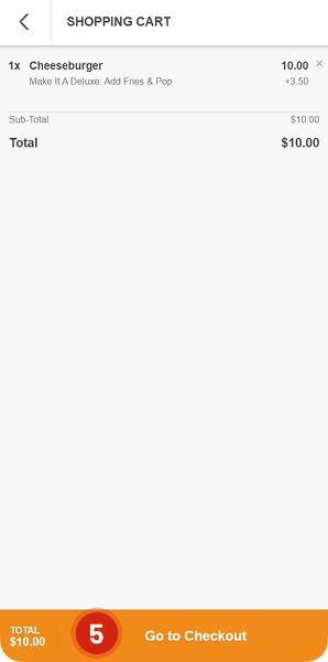 Online Order Restaurant Step 5