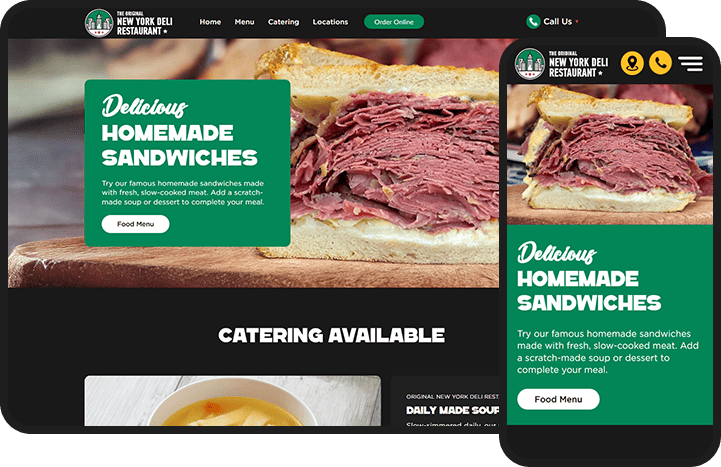 Delicatessen Restaurant Website Design