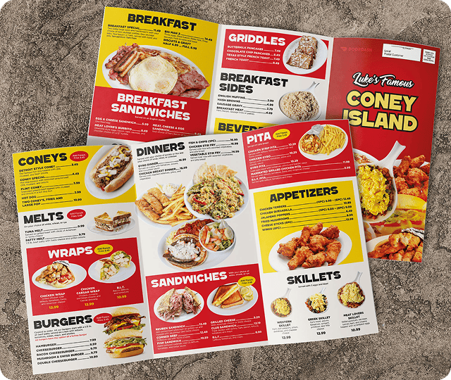 Restaurant Print Trifolds